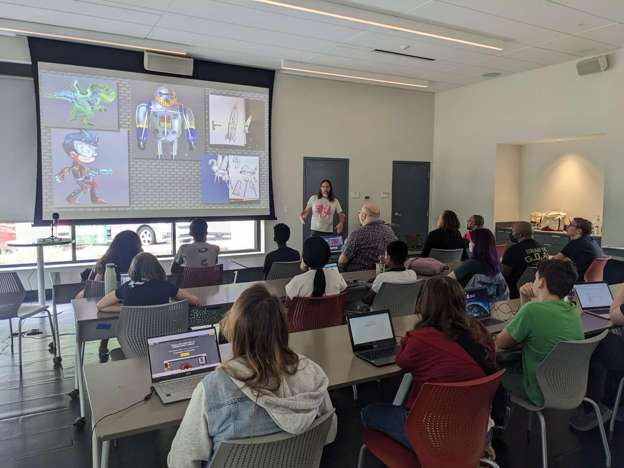 Louisville Makes Games library class on making art for games
